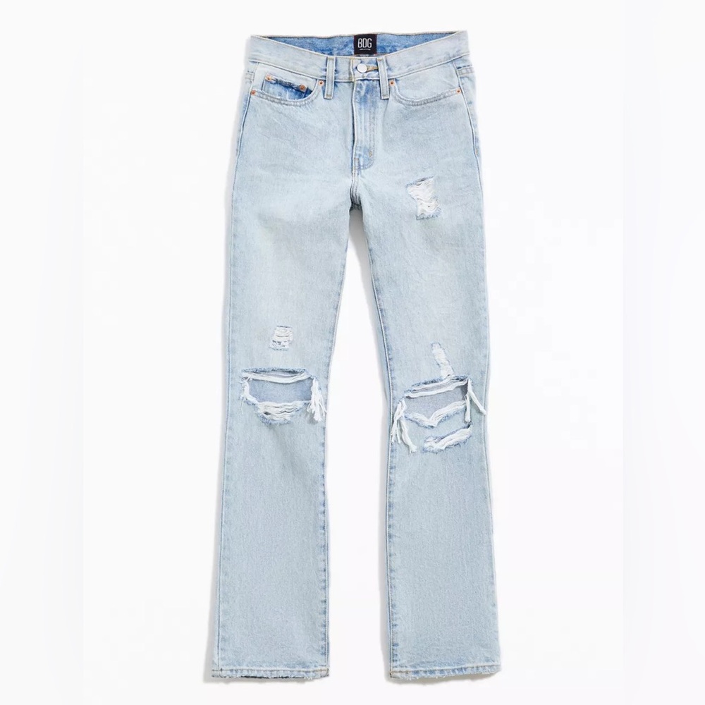 BDG Mid-Rise Bootcut Jean – Destroyed Light Wash